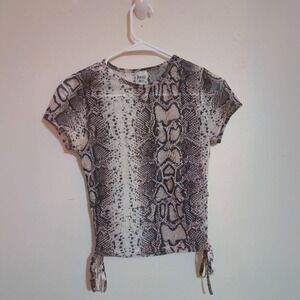 Princess Polly snake skin mesh top